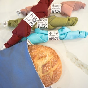 Linen Bread Bag for Farmers Market Bread Shopping - Great Gift for Bakers