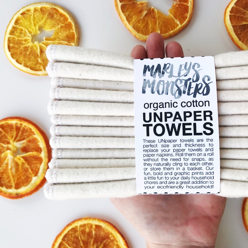 Marley's Monsters Organic UNpaper Towels 12 Pack - Thumbnail 3
