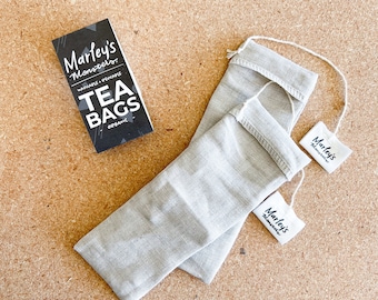 SUN TEA BAGS: Organic Linen - set of 2 - Works for Cold Brew Too!