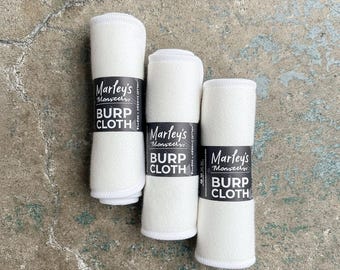 Paño para eructar: Forro polar de bambú - Tejido ultrasuave de 2 capas de mezcla de algodón orgánico y bambú.
