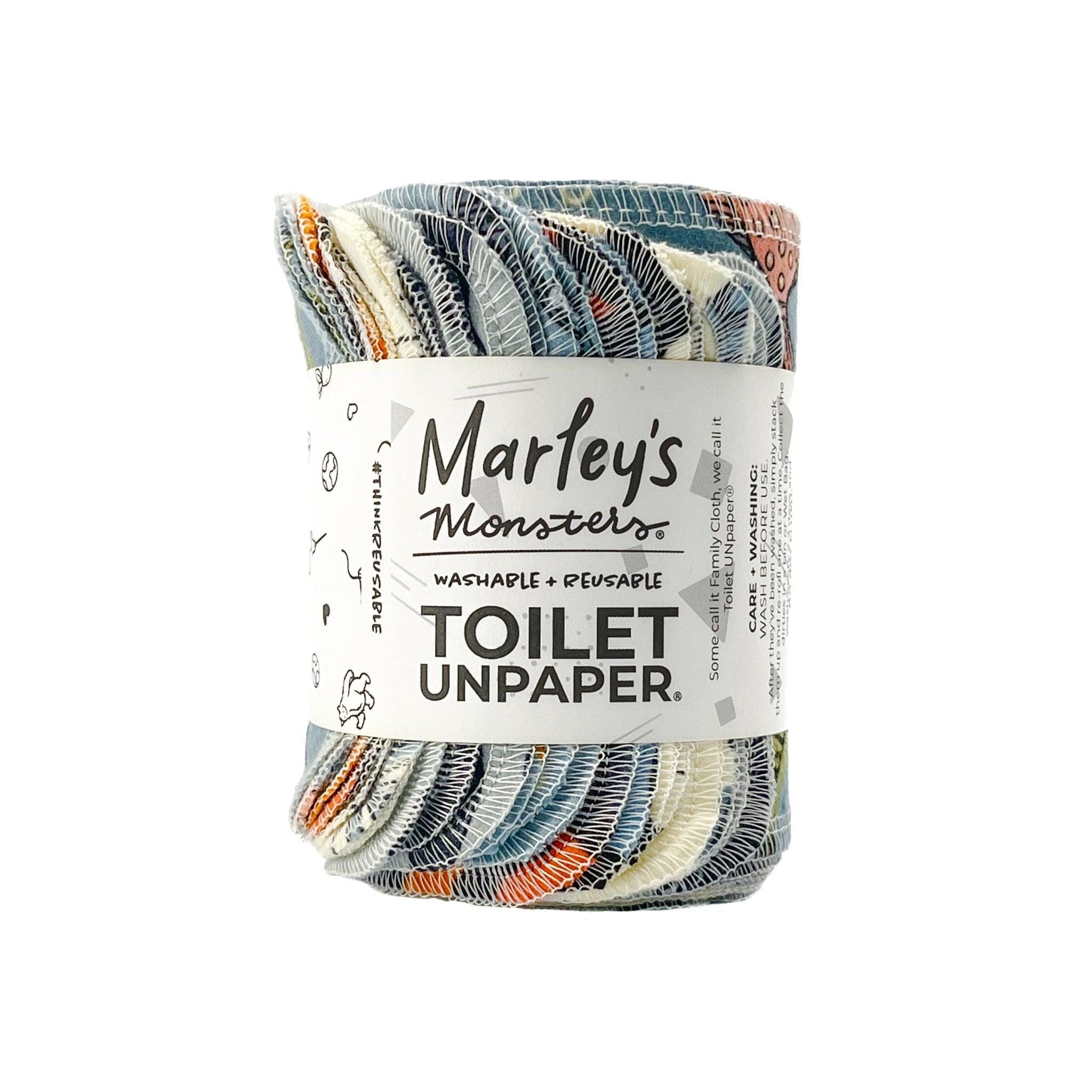 Toilet UNpaper® Roll: Air B n' Beach - 24 Sheets of Reusable Bidet Cloths