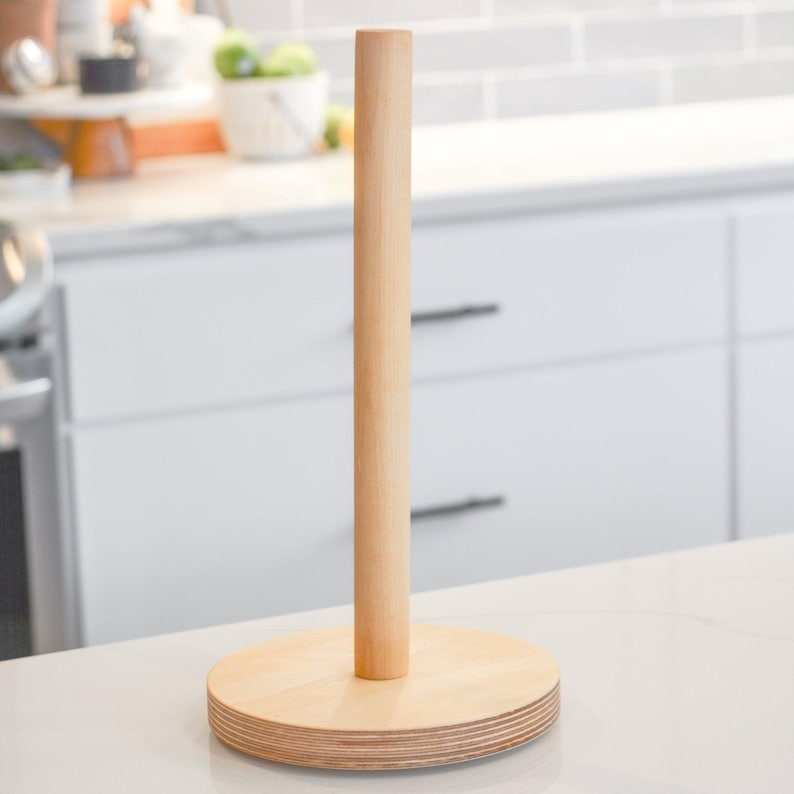 Wooden UNpaper Towel Holder: Base and Dowel - Thumbnail 2
