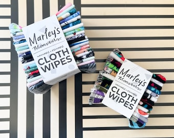 CLOTH WIPES: 12 or 24 pack - Themed Prints