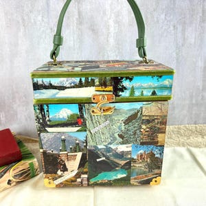 Vintage 70's Wooden Box Purses - Etsy