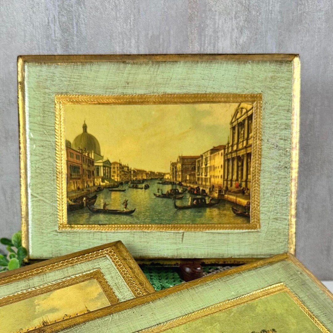 Vintage Italian Florentine Wall Art Set of 3 | Venetian & Roman Prints ...