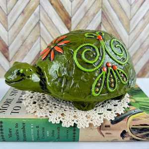 70s Ceramic Turtle - Etsy