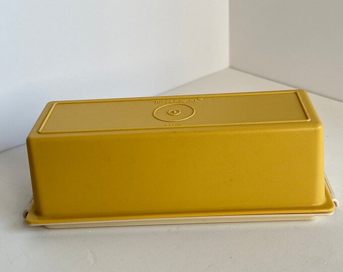 Vintage Tupperware Butter Dish Holder Harvest Gold Yellow Etsy
