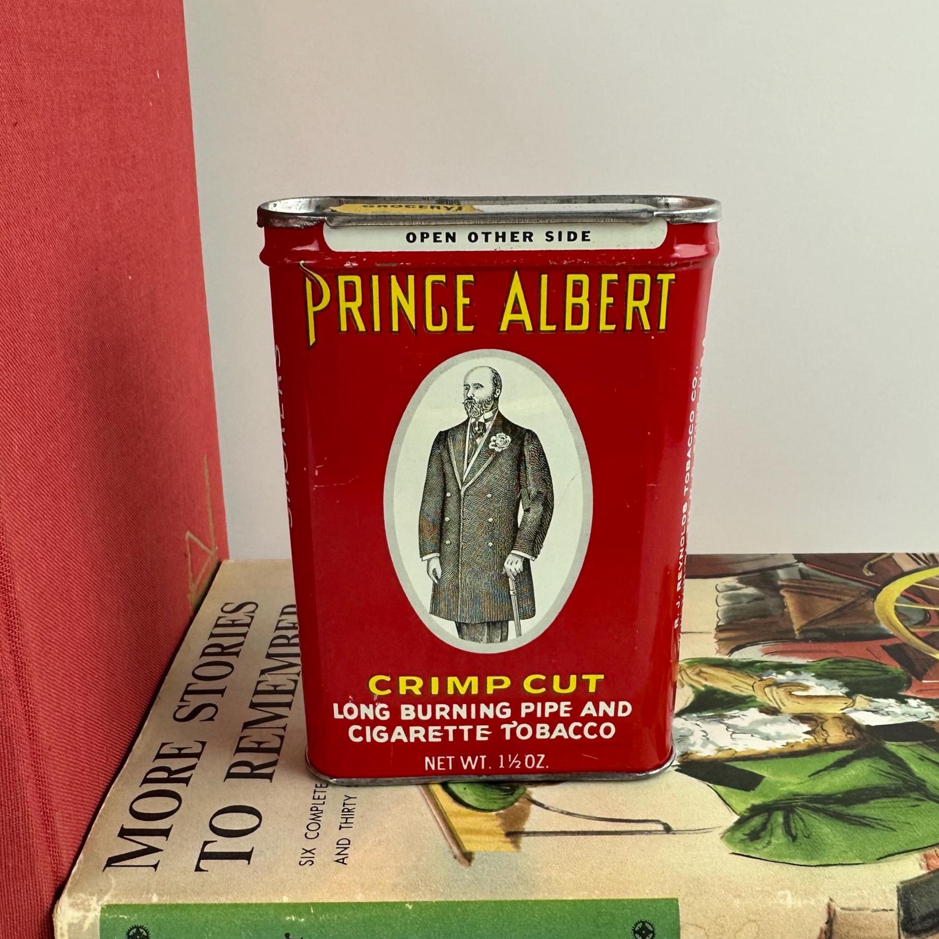 prince albert crimp cut tobacco Vintage Prince Albert Crimp Cut Tobacco Tin, Original Pricing 1960's, Gift  for Dad