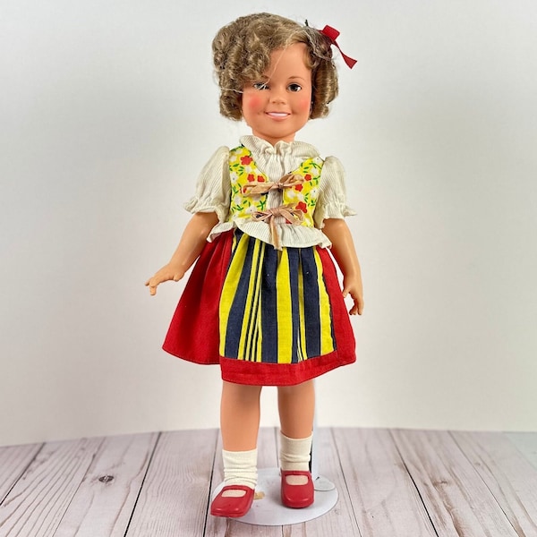 Shirley Temple Doll Ideal 1972, Vintage Girl Toys, Gift for Doll Collector