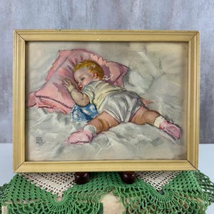 Vintage Baby Sleeping Picture - Etsy
