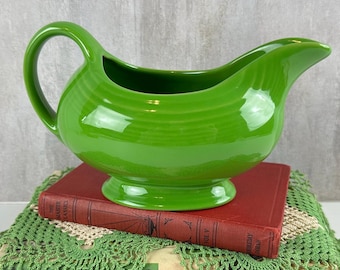 Fiestaware Shamrock Green Retired Gravy Boat, Gift for Wedding or Housewarming