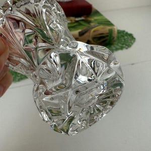 Vintage Ring Holder Choice, Crystal Jewelry Dish for Bride, Toothpick Holder/Bud Vase Bild 7