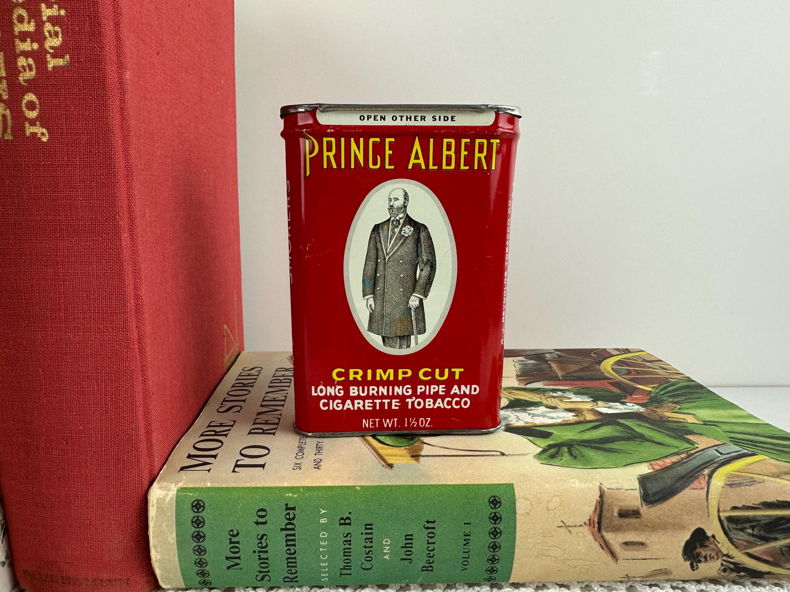 crimp cut tobacco Vintage Prince Albert Crimp Cut Tobacco Tin, Original Pricing 1960's, Gift  for Dad