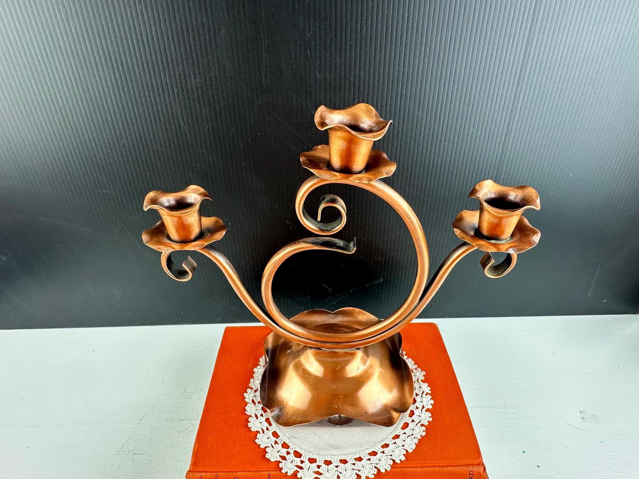 Gregorian Copper Candle Holder - Etsy