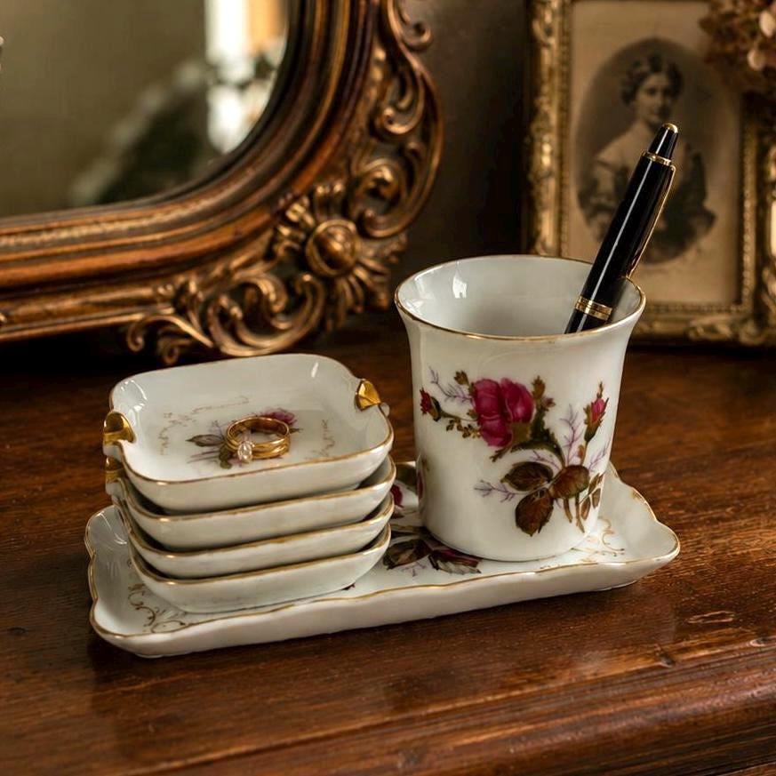 Vintage Porcelain Ashtray - Etsy