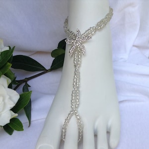 Starfish Barefoot Sandal, Beach Weddings, Foot Jewelry,  Bridal Barefoot Sandals, Wedding Foot Jewelry, Weeding Barefoot Sandal