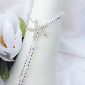 Bridal Jewelry Barefoot Sandals Starfish Beach Wedding, Bridal Foot Jewelry, Rhinestone Barefoot Sandle