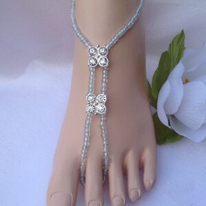 Silver Foot Jewelry Wedding Barefoot Sandals, Beach Wedding,