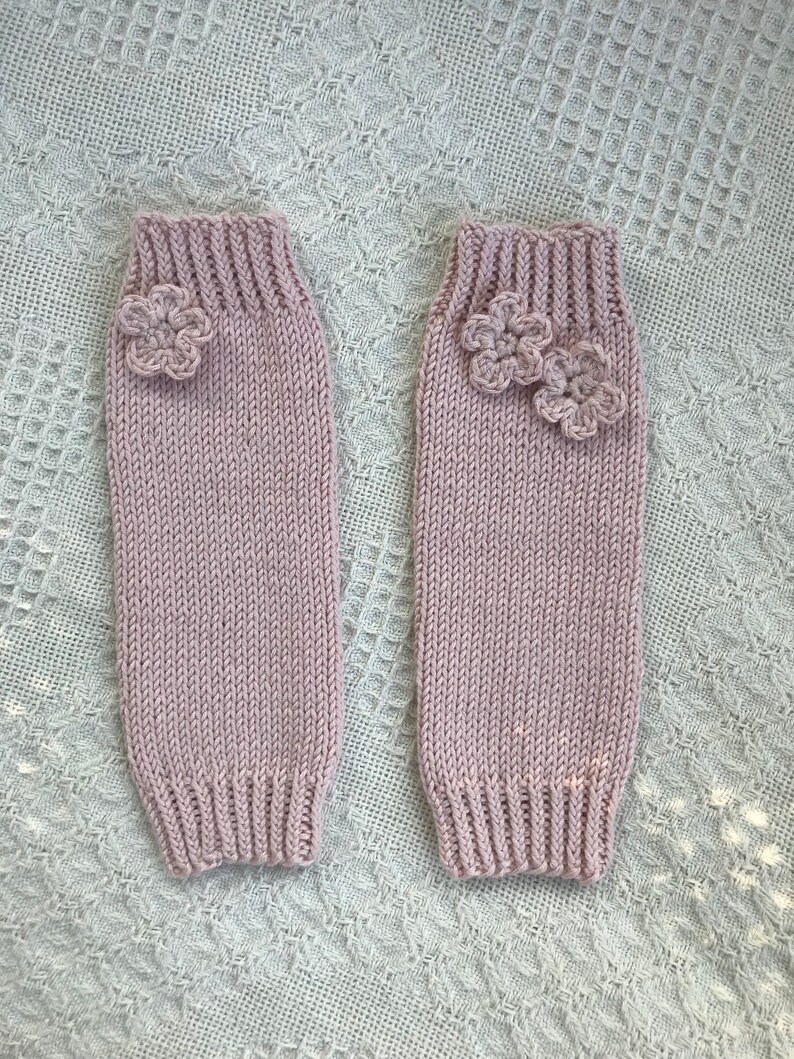 SIZE 12M Ballet Pink Toddler Leg Warmers Dance Knit Custom Etsy