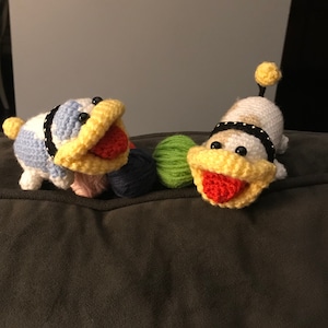 Poochy, Poochie, Craft World, Blue, Yoshi’s Woolly World, Plush, Amigurumi, Christmas, Birthday, Present, Gift, Baby Poochy, tiny