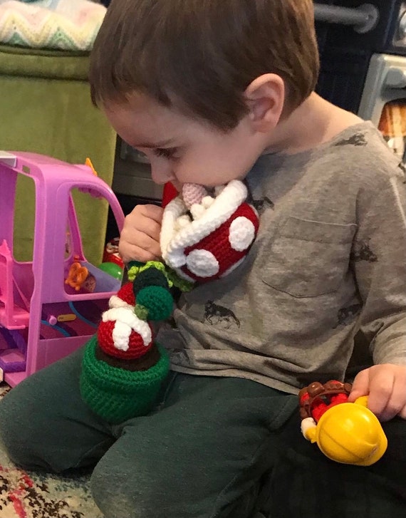 Naval Piranah Plant, Moveable, Yoshi Woolly World Inspired, Chomp