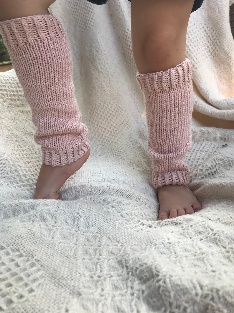 SIZE 12M Ballet Pink Toddler Leg Warmers Dance Knit Custom Etsy