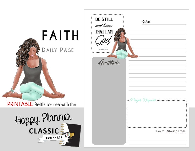 CLASSIC Happy Planner FAITH Daily Printable for Create365 | Etsy