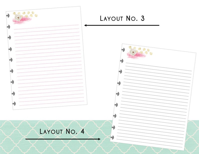 HAPPY PLANNER Notes/journal Paper Refills Printable PDF Etsy