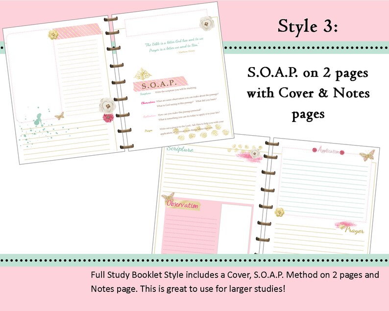HAPPY PLANNER S O A P Bible Study Printable Planner Journal Etsy