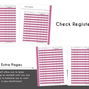 CLASSIC Happy Planner FINANCE Bundle Check Register, Monthly Budget, Debt Payoff Tracker, Debtor Contacts Passwords Printable PDF Raspberry image 4