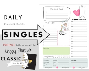 CLASSIC Happy Planner DAILY Insert Printable Singles  Create365 | mambi | Me & My Big Ideas - PDF "You Got This"