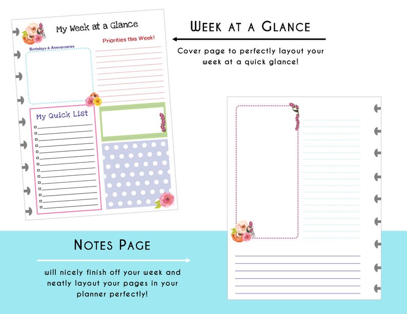 HAPPY PLANNER Daily Planner Refills Printable PDF Classic Etsy