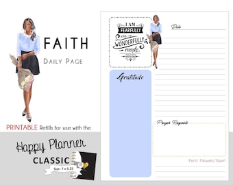 CLASSIC Happy Planner FAITH Daily Printable for Create365 | mambi | Me & My Big Ideas  PDF  I am Fearfully and Wonderfully Made - No 5