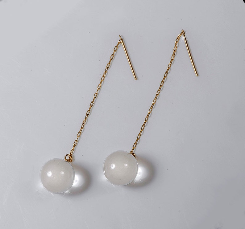 Clear Lucite Earring, Disco Ball Earring, Globe Earring, Crystal Ball