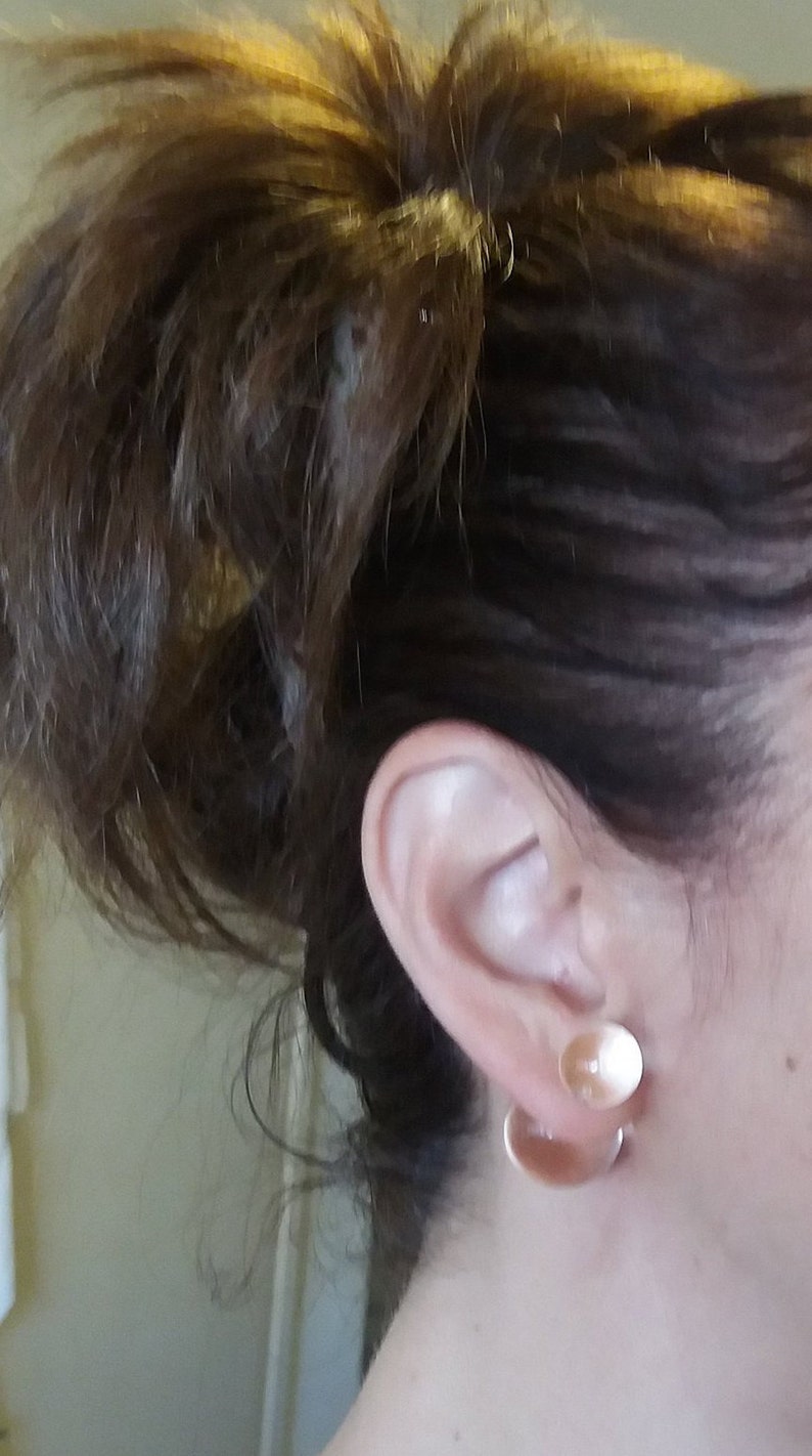 Double Sided Ball Earring Clear Acrylic Earring Big Ball Etsy