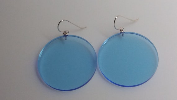 Neon Blue Earring Bright Blue Earring STERLING SILVER Earring
