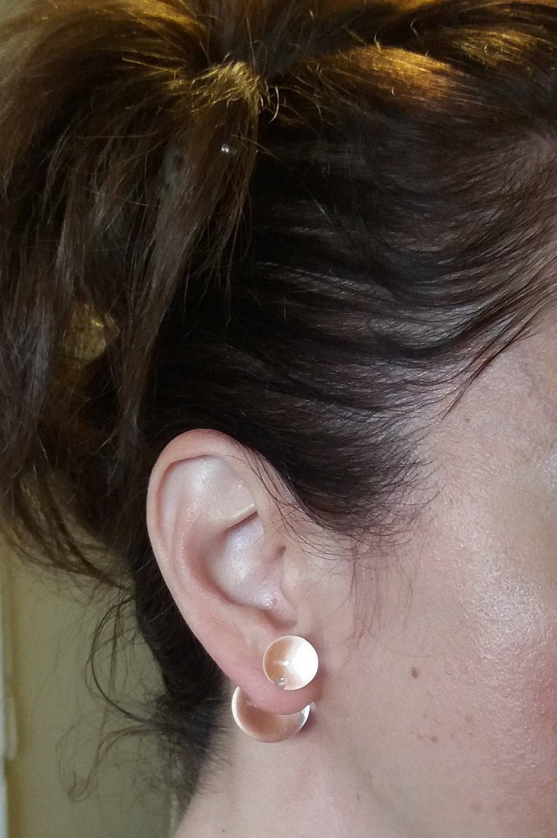 Double Sided Ball Earring Clear Acrylic Earring Big Ball Etsy