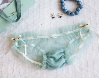 Transparent tulle knickers. Various colours.