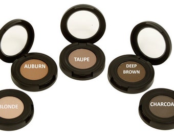 All Natural & Organic Brow Powder with Brown Faux Collection Brush!