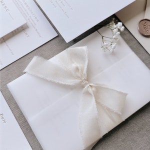 Vellum Wrap with or without ribbon | Add to your invitations | Vellum wraps for wedding invites