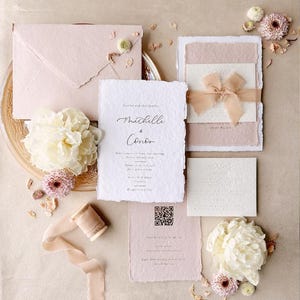 Invitaciones de boda con impresión tipográfica caligráfica / Invitación de boda con impresión tipográfica / Invitación de boda de lujo
