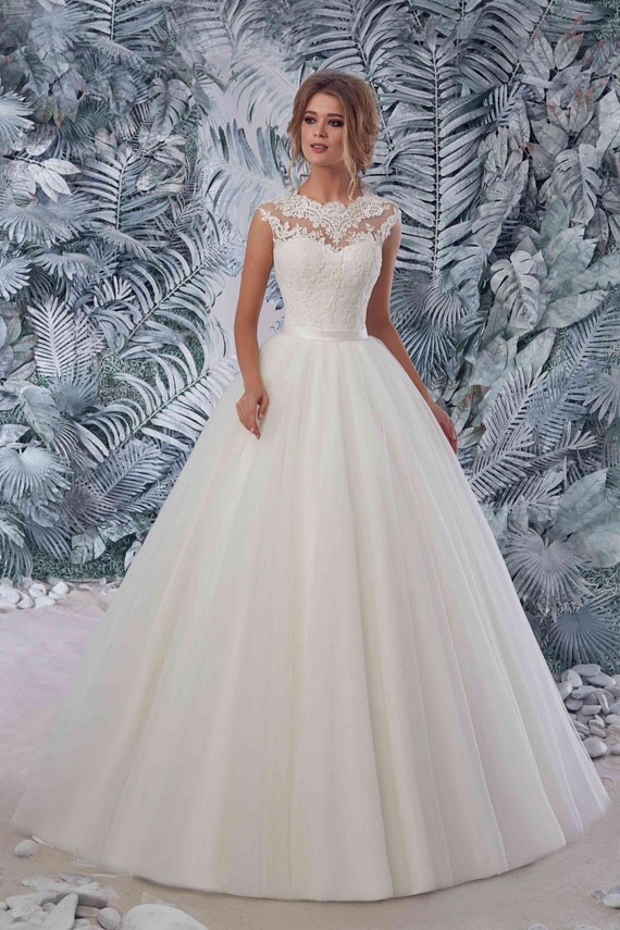 Bridal Lace Wedding Dress Patricia Princess Style Stunning Etsy