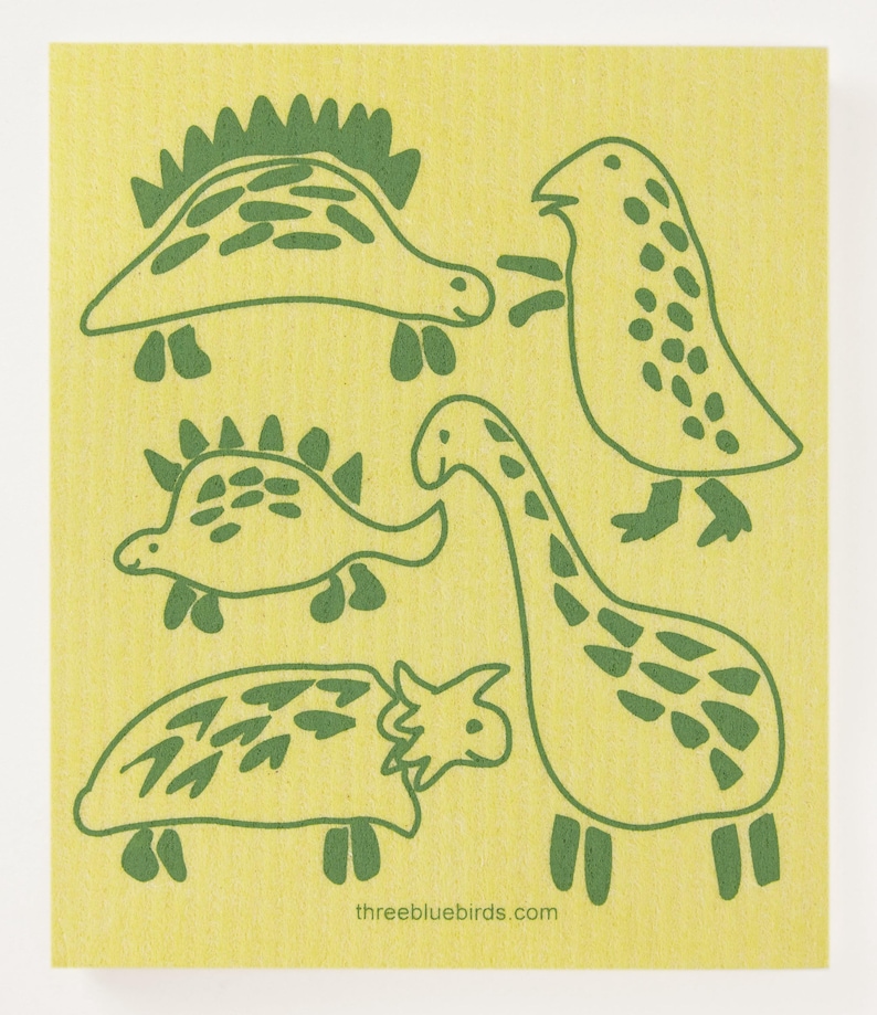 Dinosaurs Swedish Dishcloth - Thumbnail 2