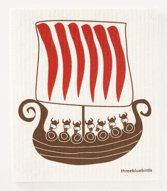 Vikings! Swedish Dishcloth