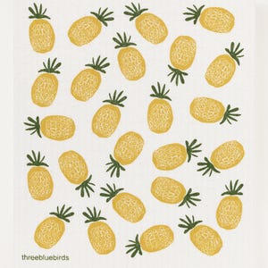 Pineapples Swedish Dishcloth