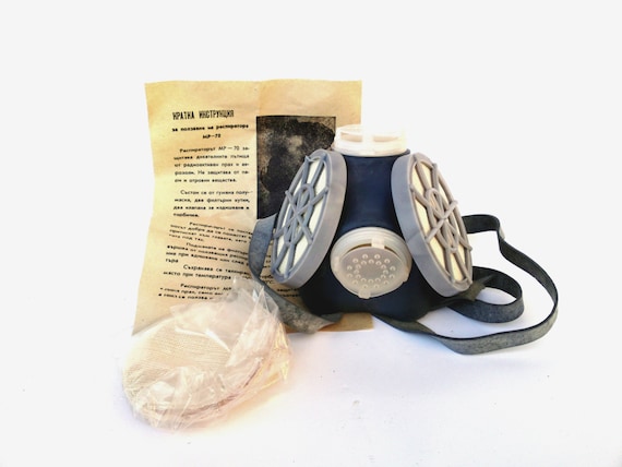 Vintage respirator dust mask industrial gas mask … - image 1