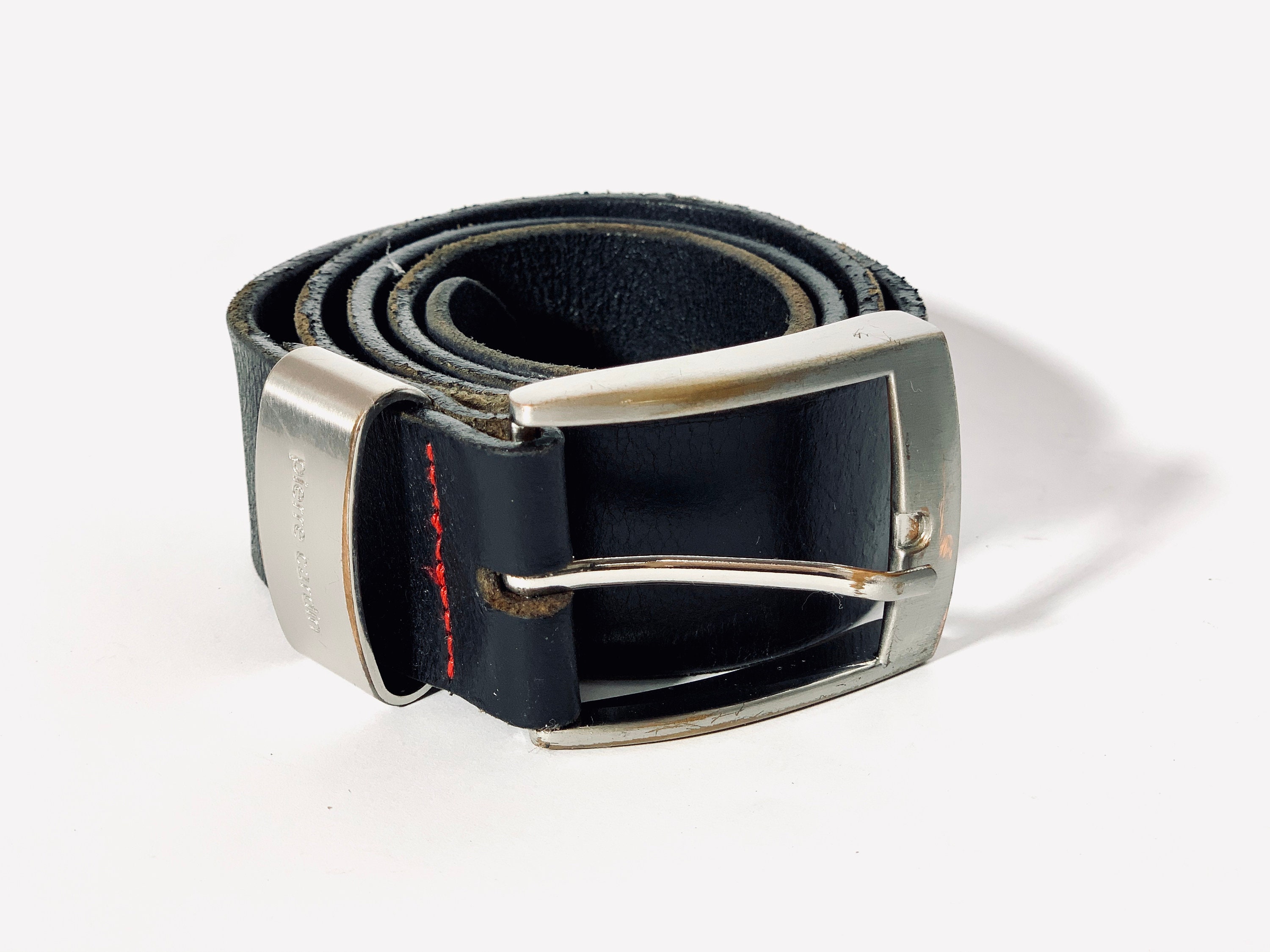 Vintage Genuine Leather Belt Black Leather Belt Mens Leather Belt Tooled Leather Belt Wide