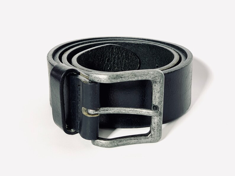 Vintage genuine leather belt black genuine leather belt mens leather belt tooled leather belt wide leather belt cowboy leather belt