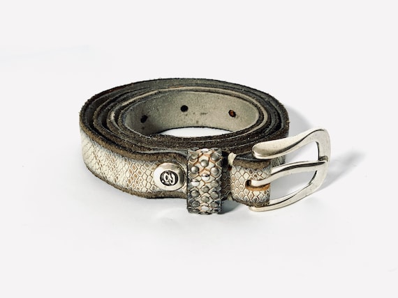 Vintage genuine leather belt womens leather belt b