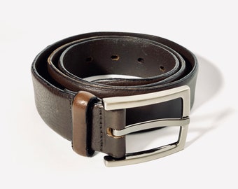 Vintage leather mens belt brown leather belt tooled leather belt wide leather belt cowboy leather belt embossed leather belt